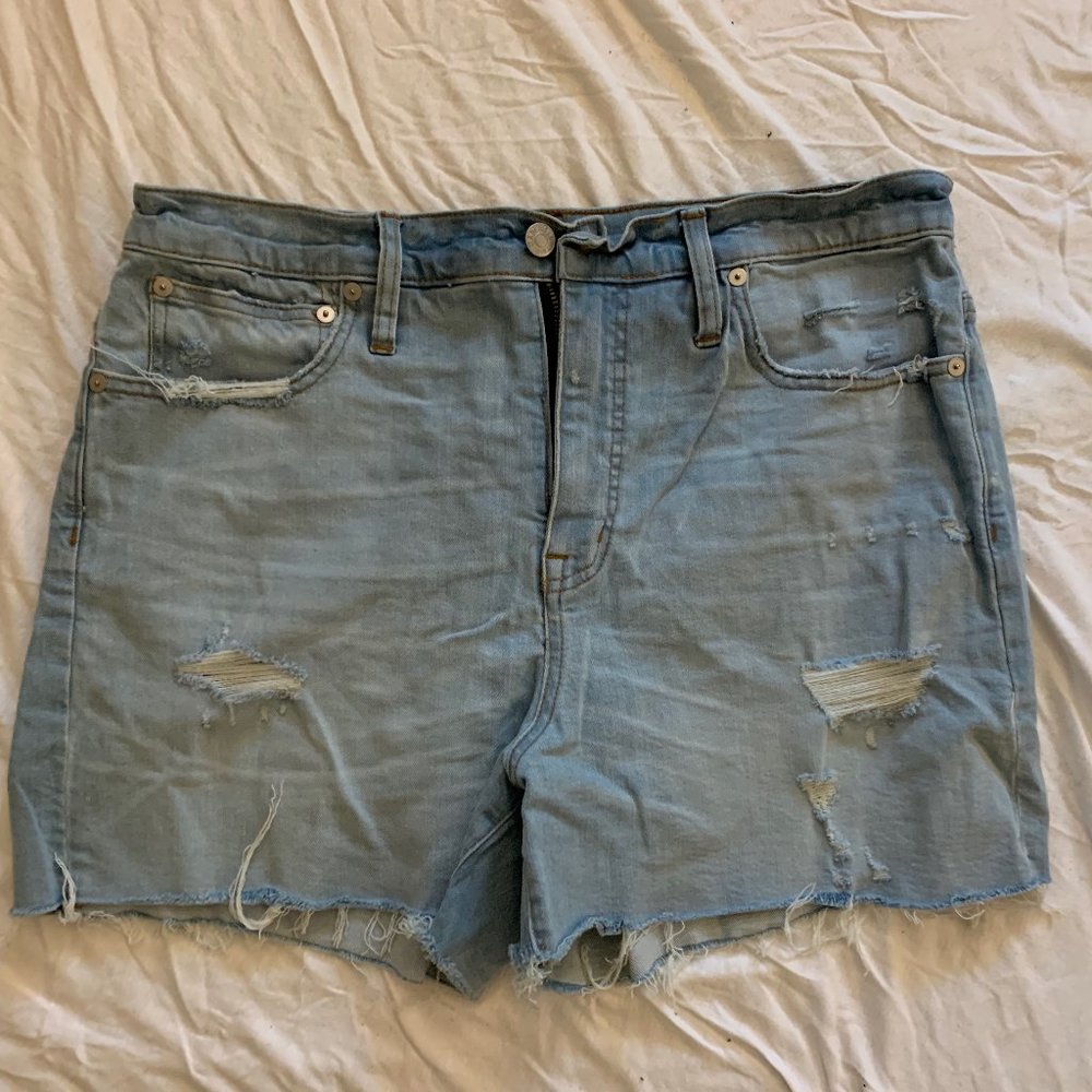 Madewell Light Wash Denim Cutoff Shorts